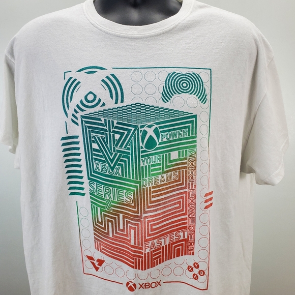Xbox Series X Most Powerful Men's XL T-Shirt White Graphic Cotton - Picture 3 of 9